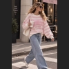 Sweter w paski z napisem „BROOKLYN NEW YORK”